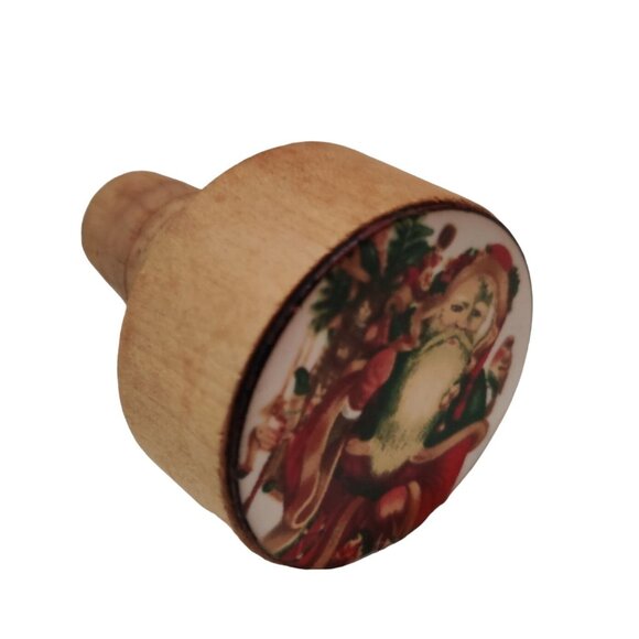 F. Albrecht The Corker Santa Wine Bottle Cork Stopper Barware Christmas Holiday - Picture 2 of 7
